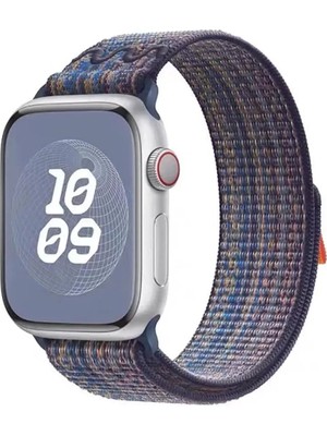 Lopard Apple Watch Uyumlu 46MM Naylon Örgü Hasır Kordon Krd-91