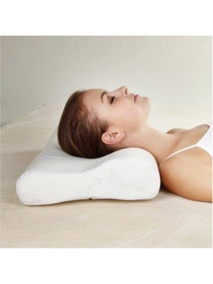 Mediterian Ortopedik Visko Yastık - Büyük Boy Çift Boyun 55X34X14 X12 (Boyun Fıtığı Için)