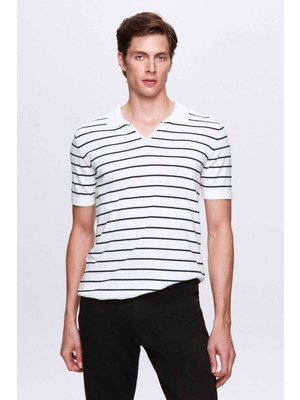 Ds Damat Regular Fit Ekru T-Shirt