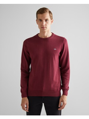 Gant Erkek Bordo Regular Fit Bisiklet Yaka Kazak 8030561.638