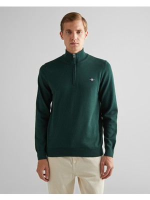 Gant Erkek Yeşil Regular Fit Yarım Fermuarlı Kazak 8030564.374