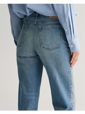 Gant Kadın Mavi Straight Fit Jean Pantolon 4100211.973