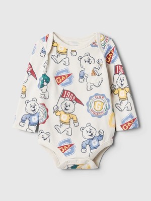 Bebek Kırık Beyaz First Favorites Gap Logo Bodysuit