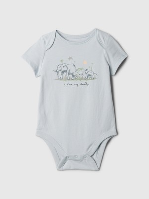 Bebek Mavi First Favorites Grafikli Bodysuit