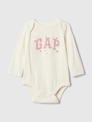 Bebek Kırık Beyaz Gap Logo Bodysuit