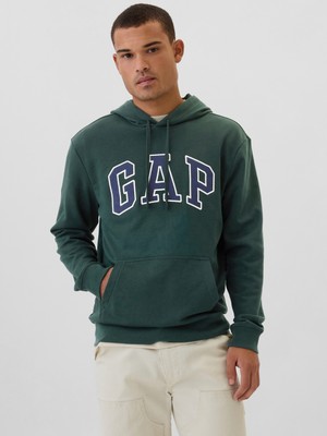 Erkek Yeşil Gap Logo Fransız Havlu Kumaş Sweatshirt