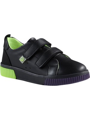 Unisex Çocuk Cırt Cırtlı Siyah Sneaker