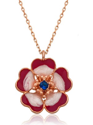 Turtcest 925 Ayar Gümüş Manolya Çiçeği Kadın Gümüş Kolye