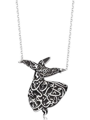 Turtcest 925 Ayar Gümüş Semazen Kadın Gümüş Kolye