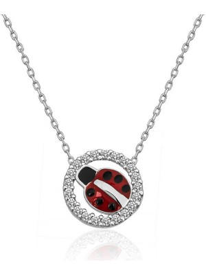 Turtcest ​925 Ayar Gümüş Uğur Böceği Kadın Gümüş Kolye