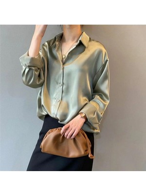 Boby Silk - %100 Ipek Oversize Kadın Gömlek