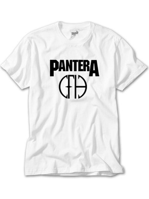 Pantera Logo And Figure Beyaz Tişört
