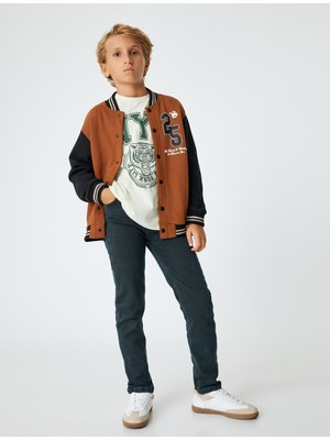 Koton Rahat Bol Kesim Kot Pantolon - Regular Jean