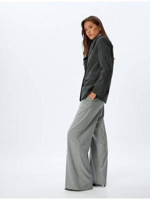 Koton Geniş Paça Pantolon Cepli Pile Detaylı