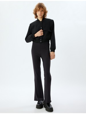 Koton Ispanyol Paça Tayt Pantolon Beli Lastikli Slim Fit