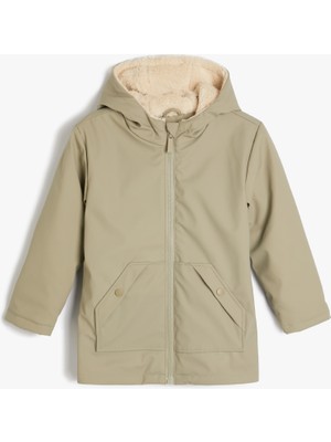 Koton Oversize Kapşonlu Mont Cep Detaylı