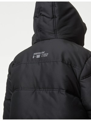 Stormwear: Kapüşonlu Uzun Puffer Şişme Mont (6-16 Yaş)