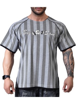 Çizgili Spor T-Shirt Big Sam 3163