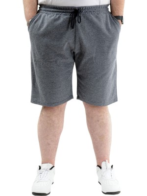 ModeXL  Büyük Beden Erkek Cepli Şort Waffle 23498 Lacivert