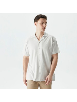 Nautıca Erkek Gri Classıc Fıt Kısa Kollu Gömlek W45453T.0GV