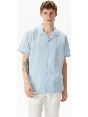 Nautıca Erkek Siyah Classıc Fıt Kısa Kollu Çizgili Gömlek W45407T.0TB