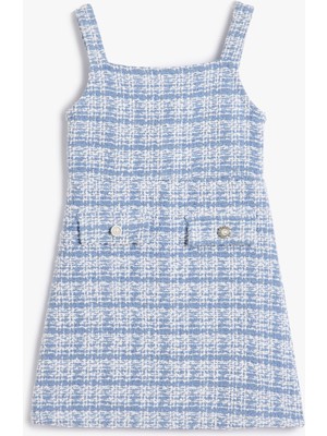 Koton Tüvit Jile Elbise Askılı Inci Düğme Detaylı