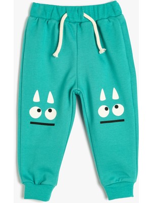 Koton Jogger Eşofman Altı Beli Bağlamalı Canavar Baskılı