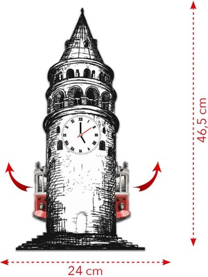 Mediterian Dekoratif Duvar Saati