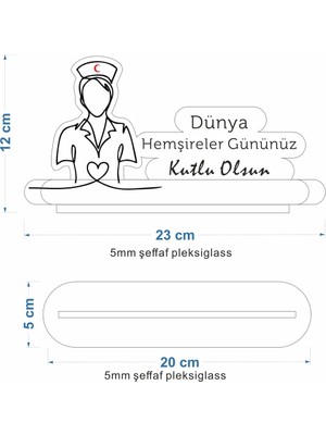 Renklime Kişiye Özel Doktor, Hemşire Masaüstü Isimlik  Pleksi Uv Baskı  Masa Süsü