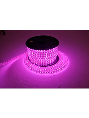 Ookay 5050 220V Hortum  LED Pembe 100 Metre