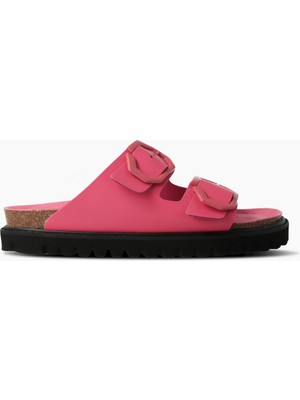 Genuins Kadın Terlik Galıa G104836 Genuins Leather Fuchsia