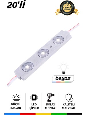 Cs Led 1.5W Beyaz Modül LED – Enerji Tasarruflu, Yüksek Parlaklık (10 Adet)