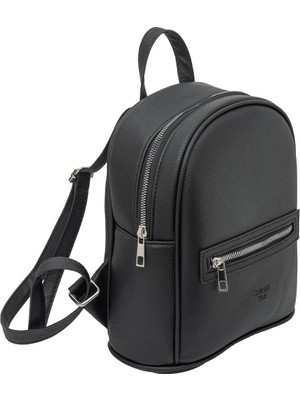 1'li Change Time Cep Detaylı Sırt Çantası Basic T4 Hayır Düz Gündüz / Gece Siyah 100% Poliüretan