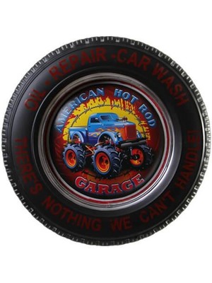 Turtcest Dekoratif Araba Tekerleği 4 x 4 cm Temalı LED Işıklı Vintage Hediyelik