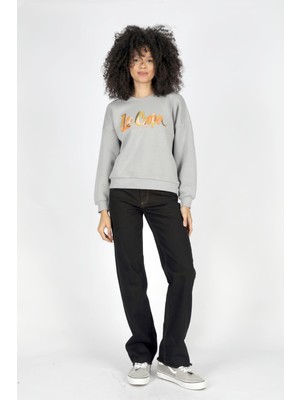 Lee Cooper Diana Yüksek Bel Normal Kesim Düz Paça %100 Pamuk Siyah Kadın Jean Pantolon