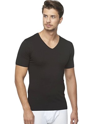 Star 206 Modal Yarım Kol V-Yaka T-Shirt Atlet