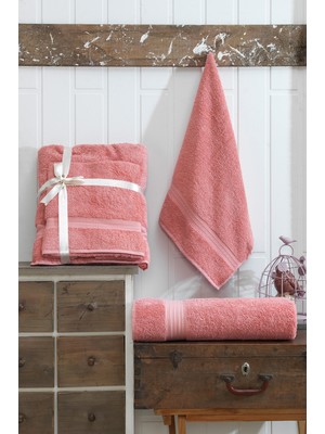 2li Banyo Havlu Seti 90x160cm +50x90cm DS Somon