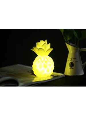 3D Ananas Tasarımlı Silikon Gece Lambası