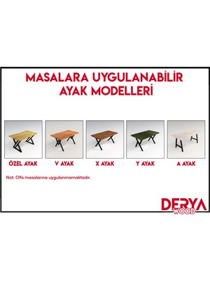 Deryawood Doğal Ahşap Yemek Masası 80x160 cm