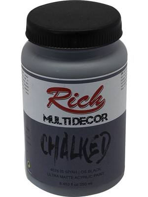 Rich Multi Decor Chalked Akrilik Boya 250 cc İs Siyah 4576