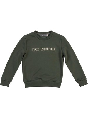 Lee Cooper Scrab Erkek Çocuk O Yaka Sweatshirt Haki