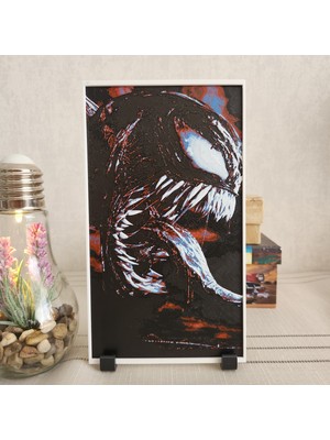 Venom’un Güçlü Ifadesi Kabartmalı 3D Renkli Tablo + Stand Hediye Dekor Dekorasyon Altındal Home