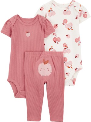 Carter's Kız Bebek Body Pantolon Set 3'lü Paket