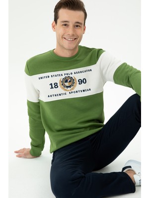 U.S. Polo Assn. Erkek Yeşil Sweatshirt 50270792-VR054