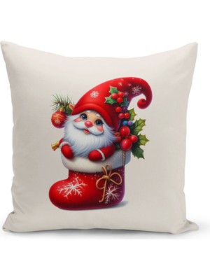 Bertille Home Yılbaşı Serisi Çift Tarafı Dijital Baskılı  8'li Kırlent Kılıfı Seti (Christmas Noel Cushion Cover)