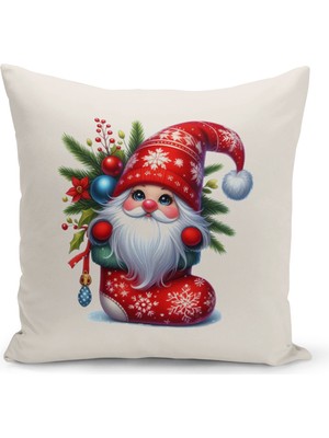 Bertille Home Yılbaşı Serisi Çift Tarafı Dijital Baskılı  8'li Kırlent Kılıfı Seti (Christmas Noel Cushion Cover)