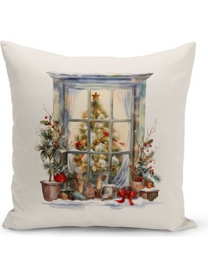 Bertille Home Yılbaşı Serisi Çift Tarafı Dijital Baskılı  8'li Kırlent Kılıfı Seti (Christmas Noel Cushion Cover)