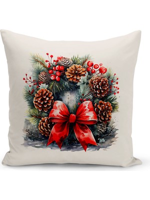 Bertille Home Yılbaşı Serisi Çift Tarafı Dijital Baskılı  8'li Kırlent Kılıfı Seti (Christmas Noel Cushion Cover)