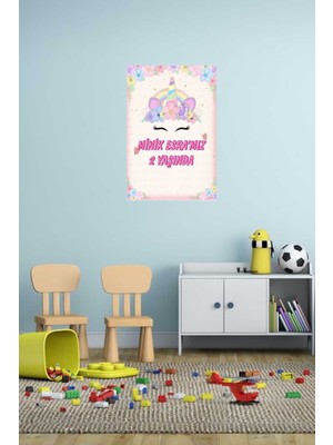 Mediterian Renkli Barbie temalı doğum günü ve kapı afiş stickerleri, eğlenceli ve şık tasarım