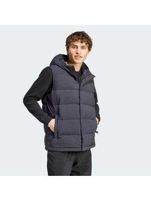 adidas Erkek Helionic Hooded Down Siyah Yelek IX8113